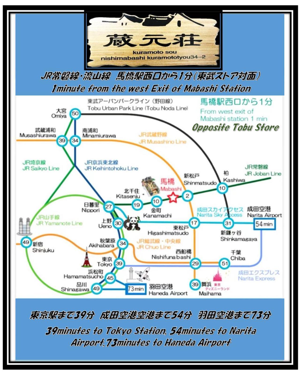 東京近隣 蔵元荘 駅近 交通便利 Villa Matsudo Bagian luar foto